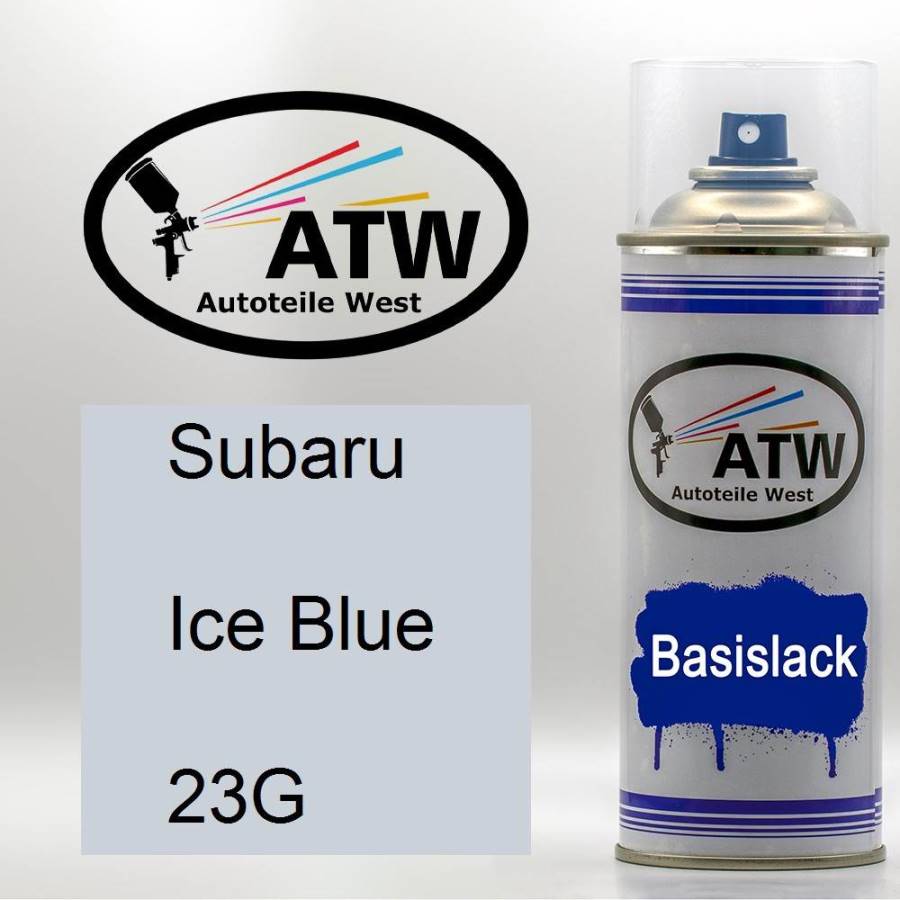 Subaru, Ice Blue, 23G: 400ml Sprühdose, von ATW Autoteile West.